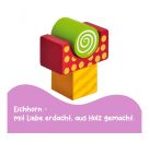 Color, Holzbausteine