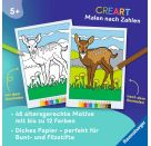 Ravensburger CreArt Malen nach Zahlen ab 5: Süße Tiere, Malbuch, 48 Motive