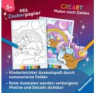 Ravensburger CreArt Malen nach Zahlen ab 5: Einhorn Zauber, Malbuch, 24 Motive, Zauberpapier