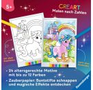 Ravensburger CreArt Malen nach Zahlen ab 5: Einhorn Zauber, Malbuch, 24 Motive, Zauberpapier