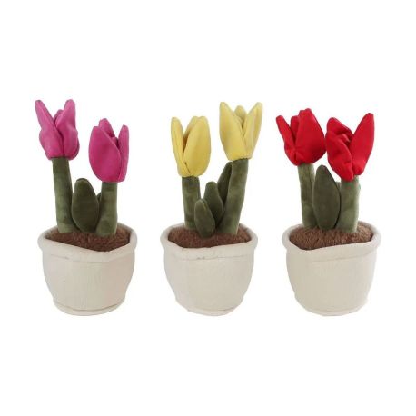 Take Me Home - Tulpen Plüsch, 3-fach sortiert (lila, gelb, rot)