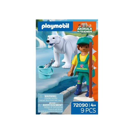 PLAYMOBIL 72090 Zoo: Eisbär und Pfleger