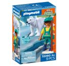 PLAYMOBIL 72090 Zoo: Eisbär und Pfleger