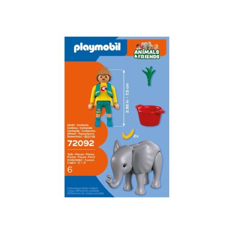 PLAYMOBIL 72092 Zoo: Elefantenbaby und Pflegerin