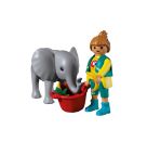 PLAYMOBIL 72092 Zoo: Elefantenbaby und Pflegerin