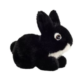 Teddy Hermann Hase sitzend schwarz 17 cm