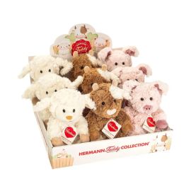 Teddy Hermann Bauernhoftiere  20 cm, 3-fach sortiert