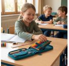 Federmäppchen 2 Klappen denim