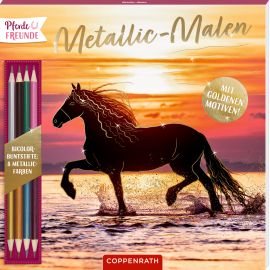 Metallic-Malen - Bicolor-Buntstifte: 8 Metallic-Farben