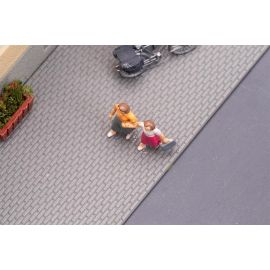 FALLER H0 Bastelplatte Gehweg, dunkelgrau