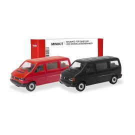 herpa - MiniKit VW T4 Bus, rot und schwarz