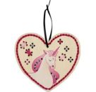 Sticken auf Holzanhängern - Drache / Einhorn