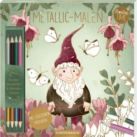 Metallic-Malen Garden Glory - Bicolor-Buntstifte: 8 Metallic-Farben