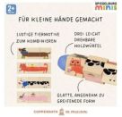 Holz-Dreh-Puzzle - Hund, Katze, Schwein, Kuh