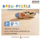 Holz-Dreh-Puzzle - Hund, Katze, Schwein, Kuh