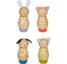 Holz-Schraubklötze - Hase, Hund, Katze, Schwein