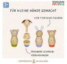 Holz-Schraubklötze - Hase, Hund, Katze, Schwein