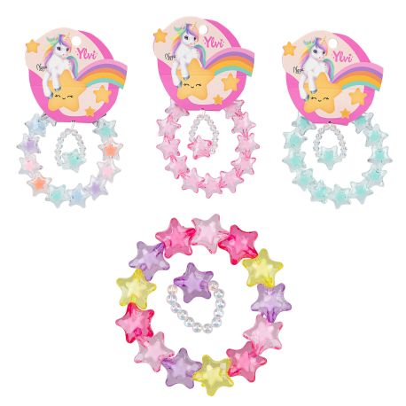 Ylvi Sternchenarmband und Ring im Set