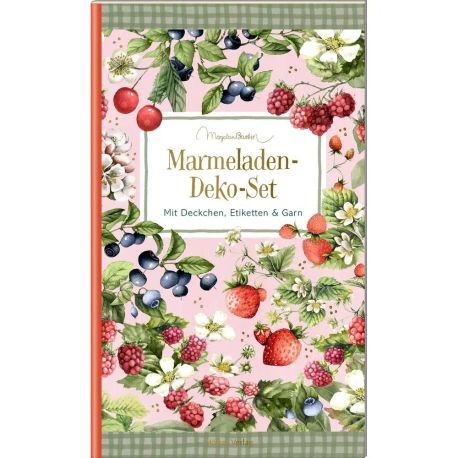 Marmeladen-Deko-Set - Cottage Garden - mit Deckchen, Etiketten   Garn