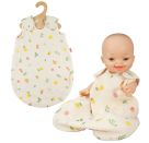 Musselin Puppen-Schlafsack ''Freche Früchtchen'', 100 % Bio-Baumwolle, Gr. 28-35 cm