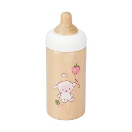Puppen-Flasche aus Holz mit Schäfchen