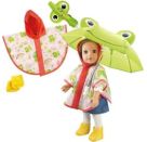 Puppen-Regen-Set Froschi Carlo mit Regenschirm, Regencape und Stiefelchen, Gr. 28-35 cm