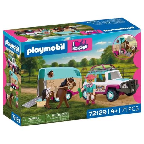 Geländewagen mit Pferdeanhänger