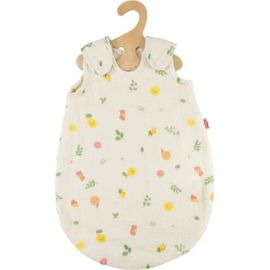 Musselin Puppen-Schlafsack Freche Früchtchen, 100 % Bio-Baumwolle, Gr. 35-45 cm