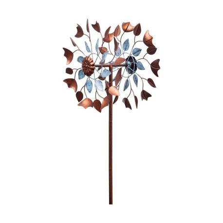 Metal Wind Spinner: Copper Leaf Duett