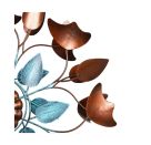 Metal Wind Spinner: Copper Leaf Duett