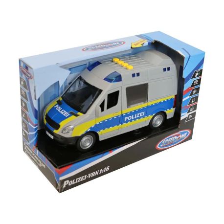 Speedzone Polizei-Van mit Light  Sound, Friktion, 1:16