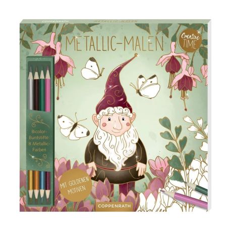 Metallic-Malen Garden Glory - Bicolor-Buntstifte: 8 Metallic-Farben