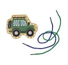 Mein kleines Bastelset: Fädel-Karten - Löwe / Jeep