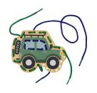 Mein kleines Bastelset: Fädel-Karten - Löwe / Jeep