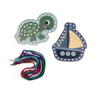 Mein kleines Bastelset: Fädel-Karten - Schildkröte / Boot