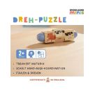 Holz-Dreh-Puzzle - Hund, Katze, Schwein, Kuh