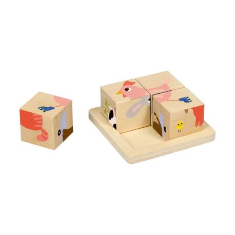 Würfelpuzzle - Bauernhof