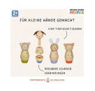 Holz-Schraubklötze - Hase, Hund, Katze, Schwein