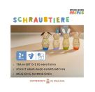 Holz-Schraubklötze - Hase, Hund, Katze, Schwein
