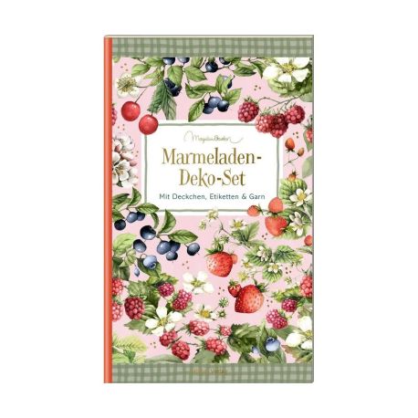 Marmeladen-Deko-Set - Cottage Garden - mit Deckchen, Etiketten   Garn