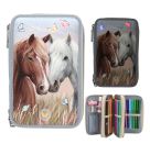 Miss Melody 3 Fach Federtasche LED