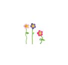 GF-6 Stoffblume Flower for you, 3-fach sortiert Diese farbenfrohe Plüschblume mit lachendem Gesicht bringt sofort