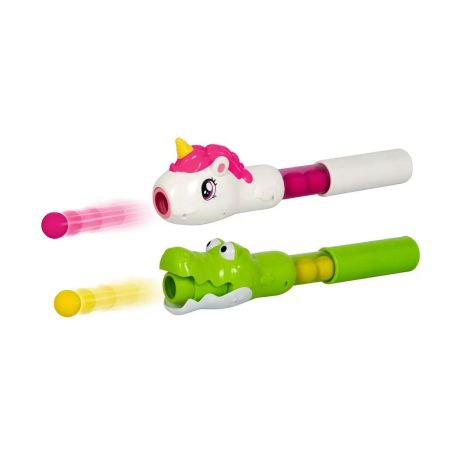 Schaumstoffball-Shooter - Einhorn und Krokodil
