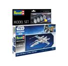 Model Set New Republic X-Wing Fighter, Revell Modellbausatz Star Wars mit Basiszubehör