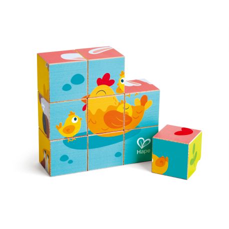 Bauernhoftiere-Blockpuzzle