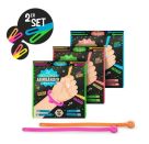 AFDS NE Anti-Stress Armband 2er-Set, 3-fach sortiert Diese coolen Strechy-Armbänder in 2 verschieden