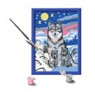 Ravensburger CreArt 27784 - Süße Wolfsfamilie - Malen nach Zahlen Wolf für Kinder ab 9 Jahre