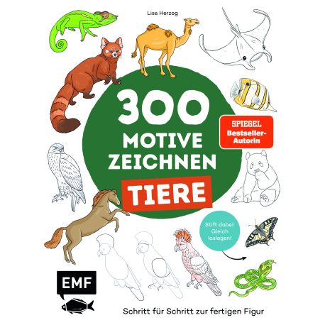 300 Motive zeichnen Tiere