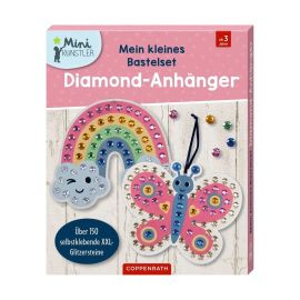 Mein kleines Bastelset: Diamond-Anhänger - Schmetterling / Regenbogen