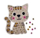 Mein kleines Bastelset: Diamond-Anhänger - Blume / Katze